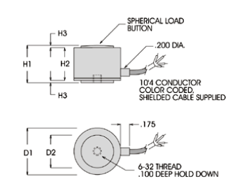 dtb miniature load cell diagram